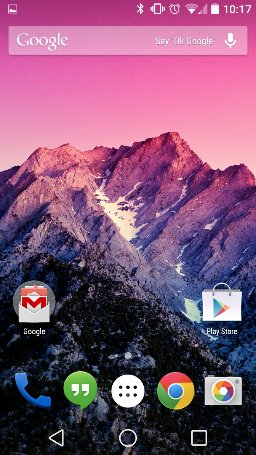 Android L Developer Preview Screenshot