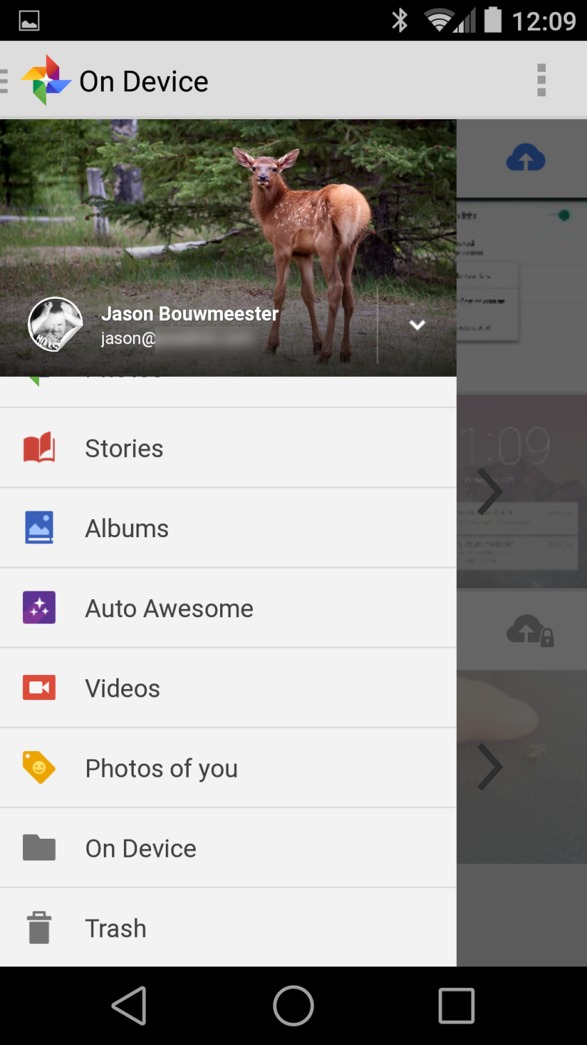 Android L Developer Preview Photos App