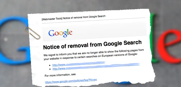 forgotten google notice