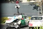 Not the first time a Google Street View car has been involved in an accident!