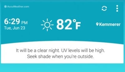Good guy LG looking out, but I'll take my chances in the dark rather than seek shade.