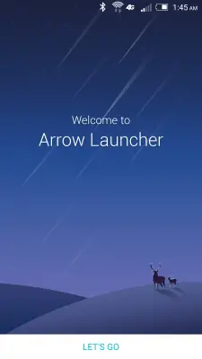 Arrow Launcher Welcome Screen