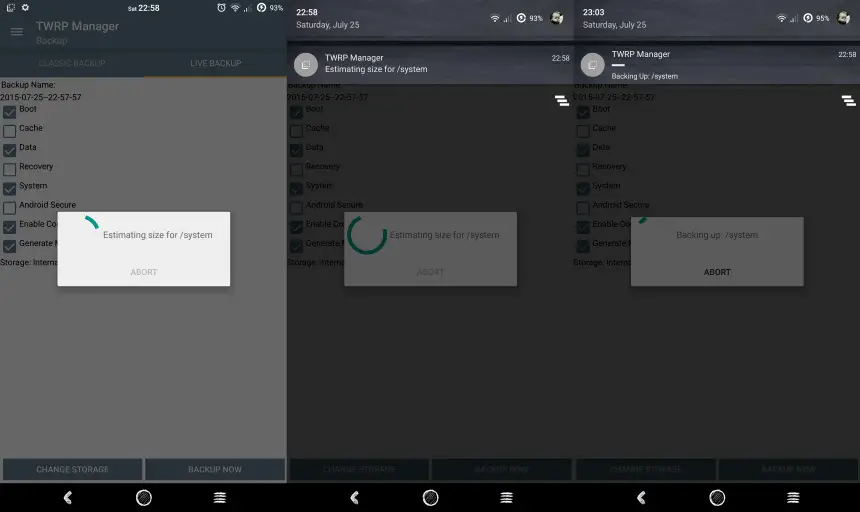 TWRP Manager Progress View2