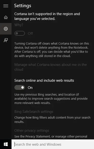 Cortana-Search-Settings