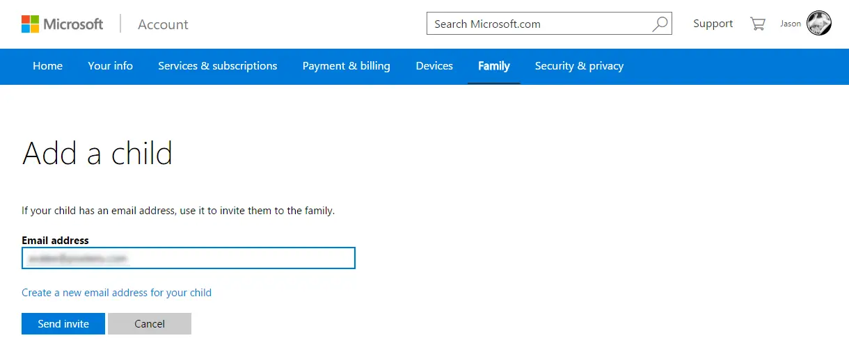 Microsoft-Family-Settings-05-Add-Existing-Email