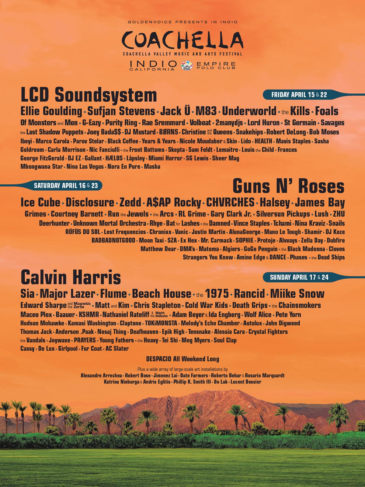Coachella 2016 Lineup Announced, Selling Out Fast