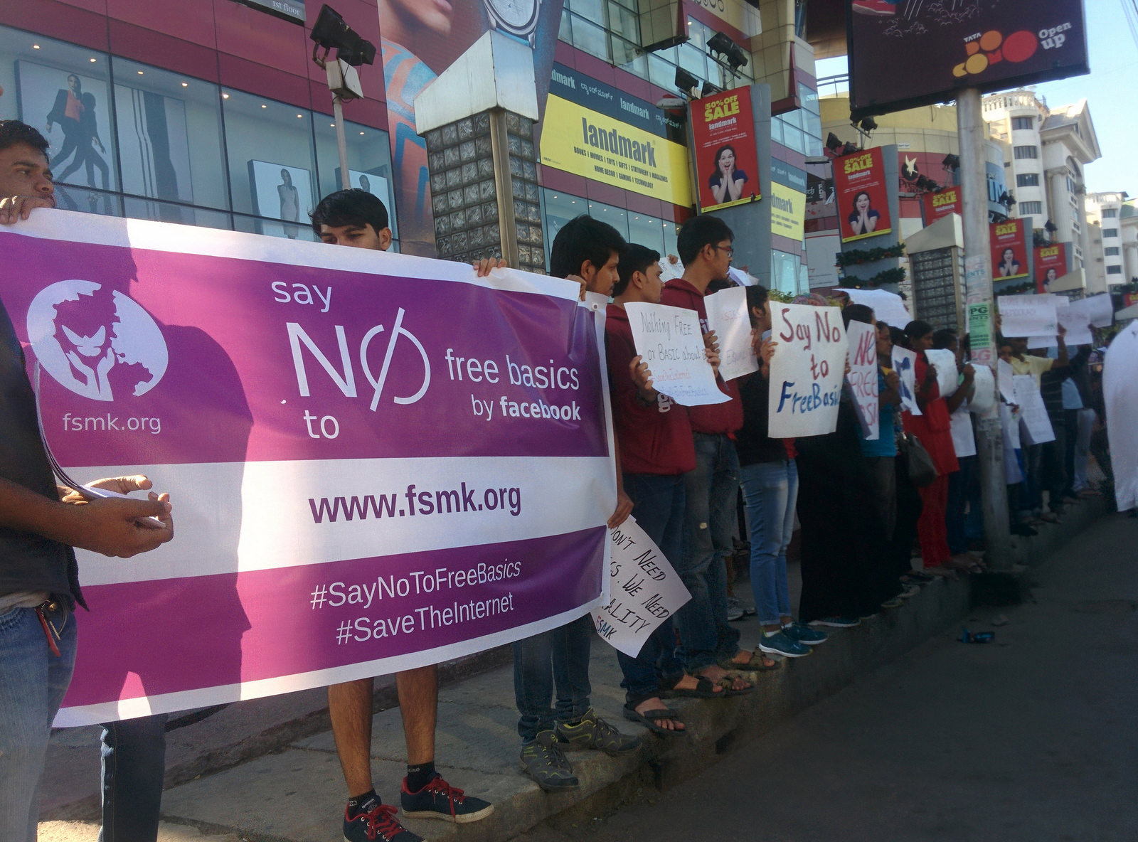 Protest against Free Basics in Bangalore, India