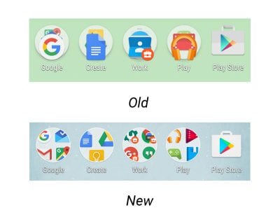 Second Android N Developer Preview - Icon Changes