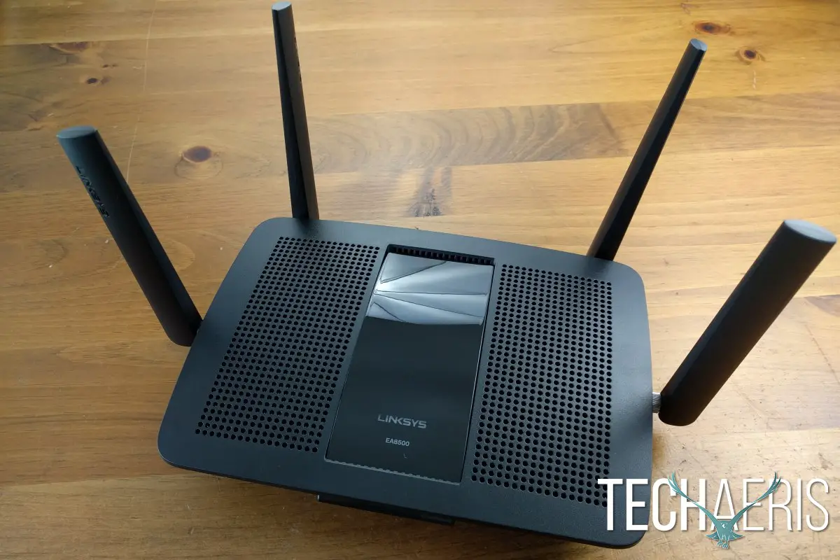 Linksys EA8500 Review Front w Antennae