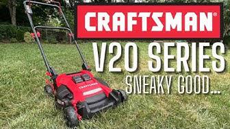'Video thumbnail for CRAFTSMAN v20 Battery-Powered Electric Mower: 2022 Review'