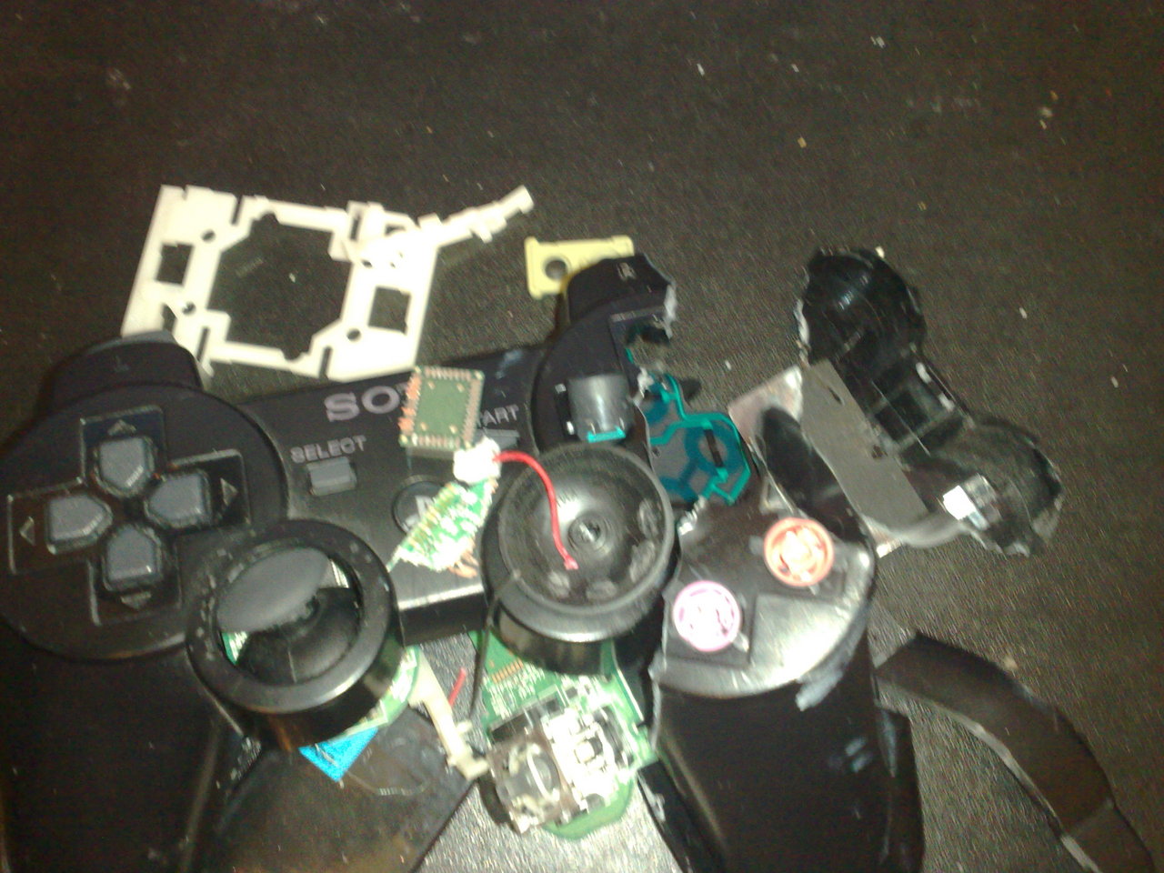 Gaming rage smashed controller
