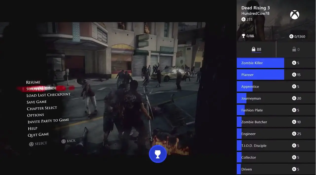 Xbox One Achievement Snap Screenshot