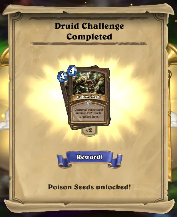 Druid Challenge Reward Card