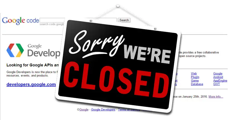 Google-Code-Closing
