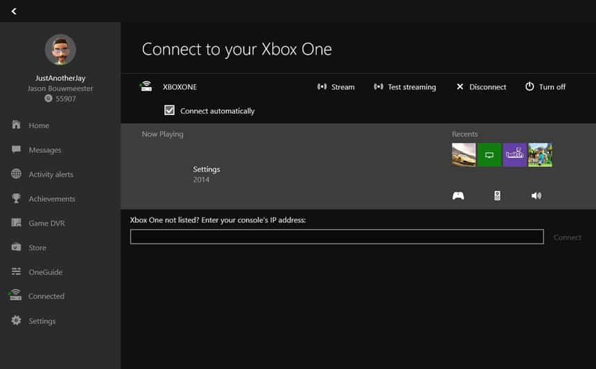 Xbox-App-Connected