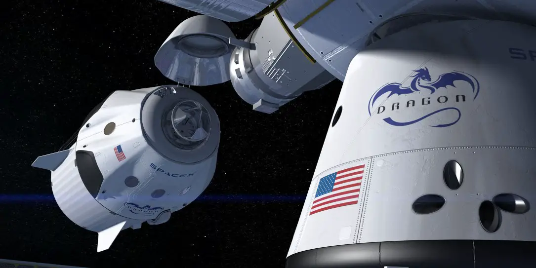 SpaceX Dragon Capsule ISS Render FI