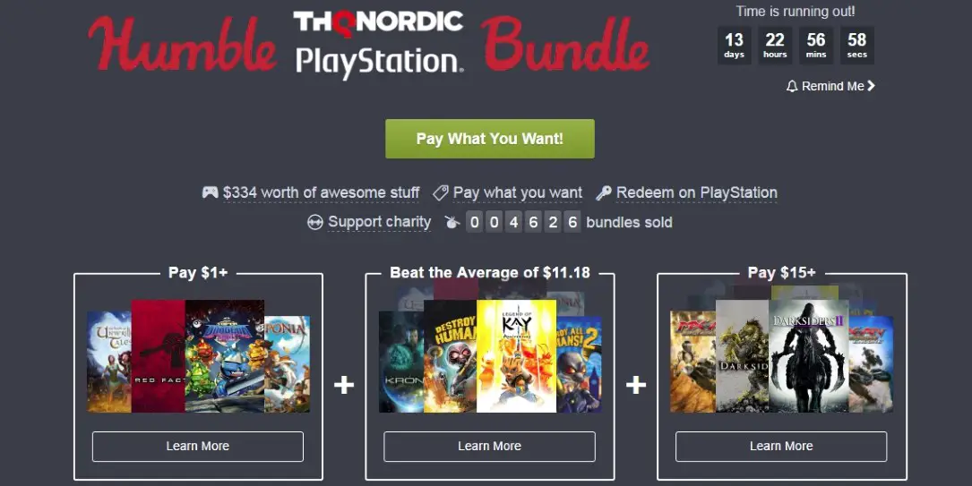 Humble THQ Nordic PlayStation Bundle FI