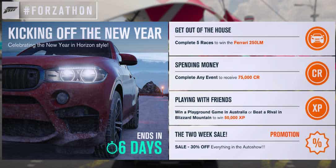 Forza Horizon 3 Forzathon December 28