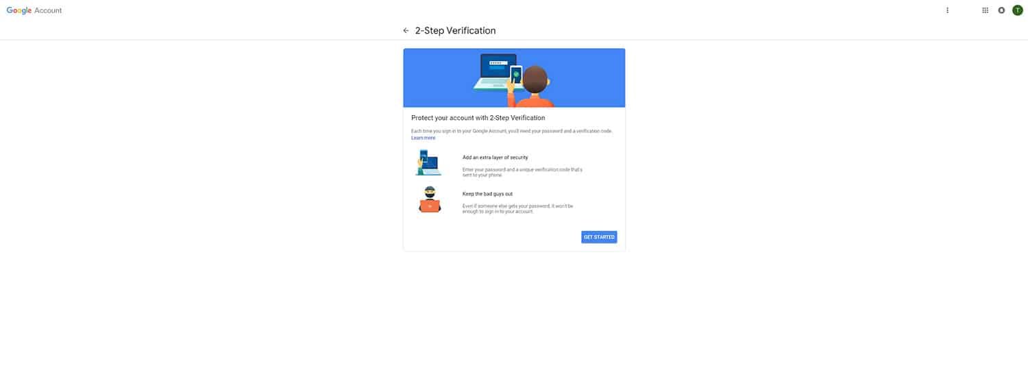 Google two-factor authentication