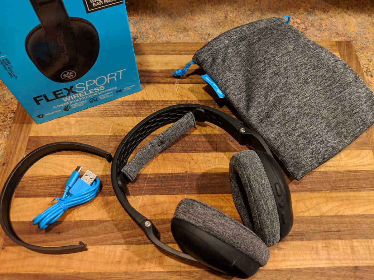 JLab Audio Flex Sport headphones what's in the box