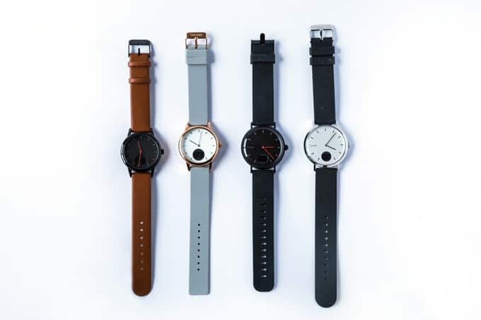 The four Oaxis Timepiece variations.