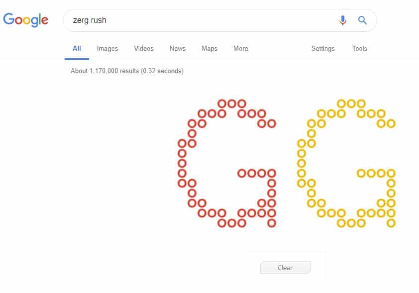 Google's Zerg Rush game