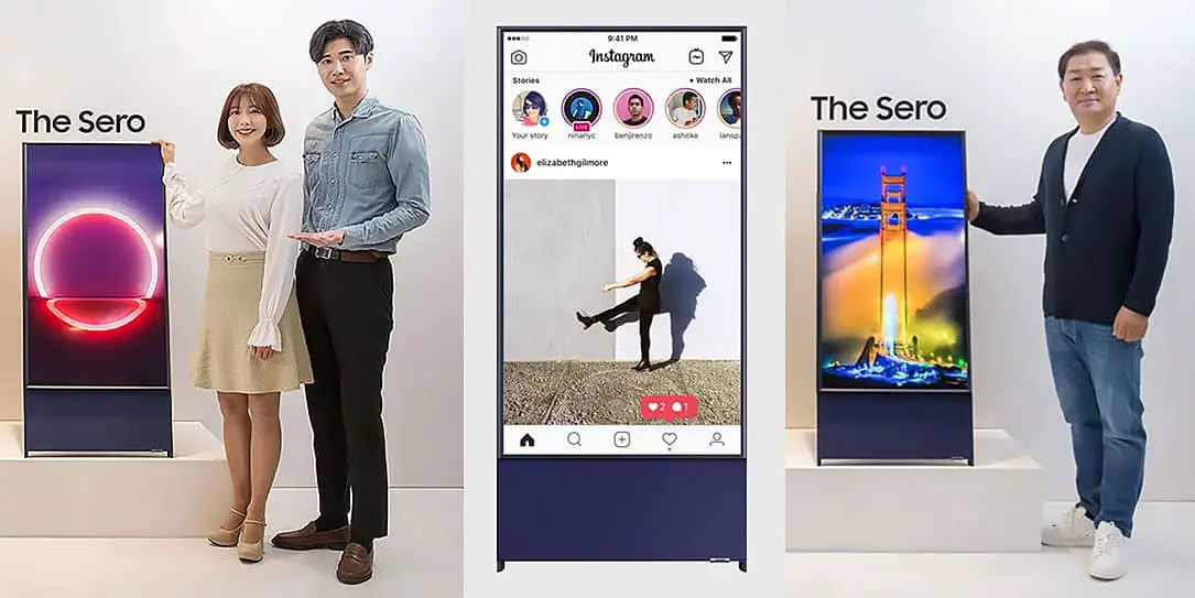 The Samsung Sero will let you view your Instagram and photo gallery in ...