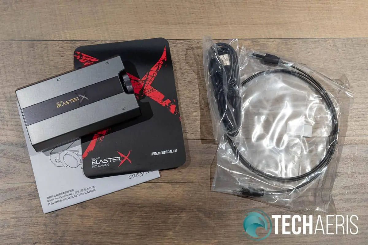 Sound BlasterX G6: What's in the box...