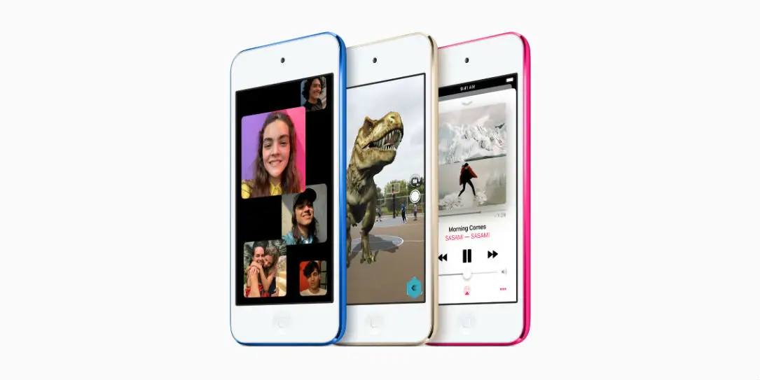 The new iPod Touch comes in a variety of colours.