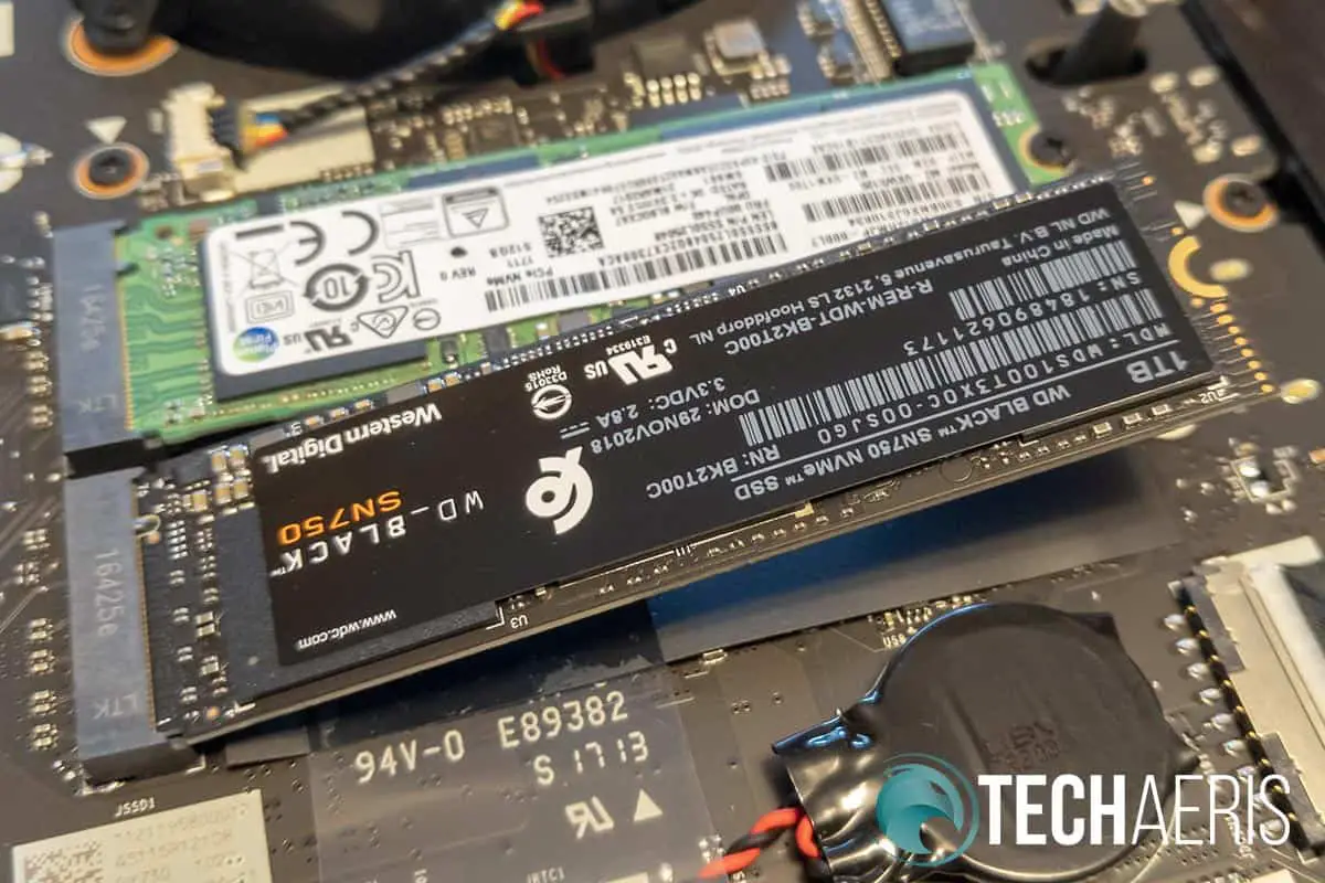 Installing the WD Black SN750 NVMe SSD is pretty straightforward.