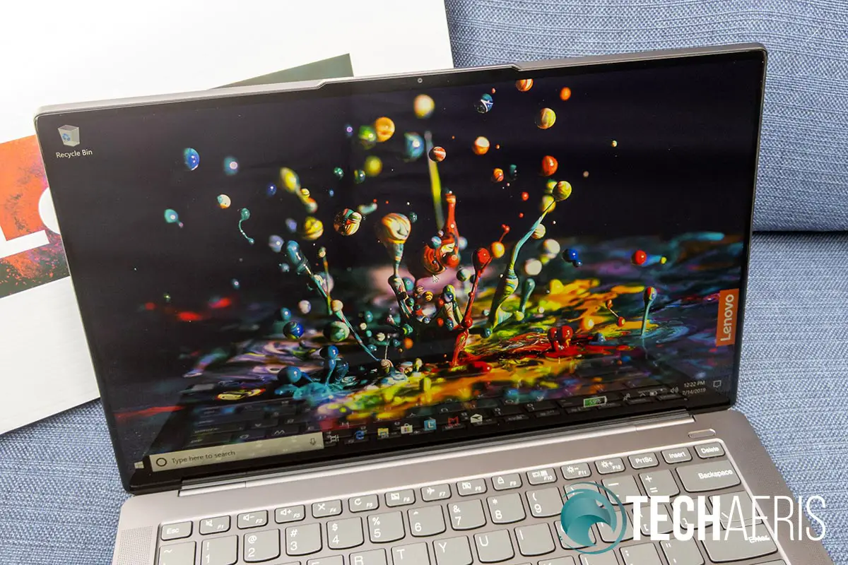 The 4K display is bright and crisp on the Lenovo IdeaPad S940