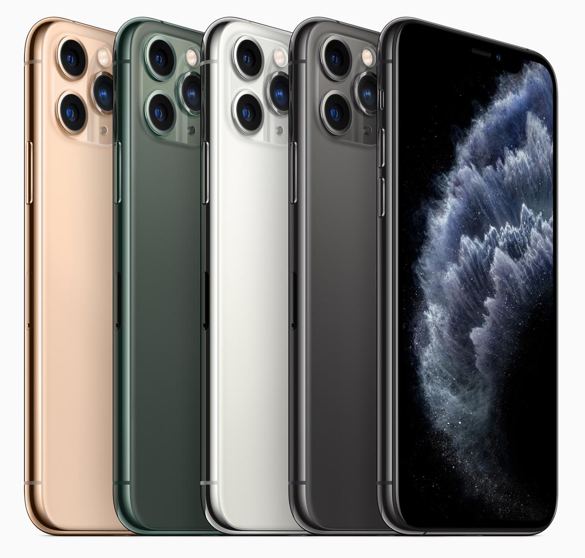 The iPhone 11 Pro and 11 Pro Max come in four color variations