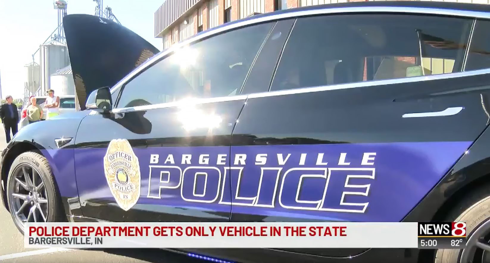 Bargersville Indiana Police Car Tesla Model 3