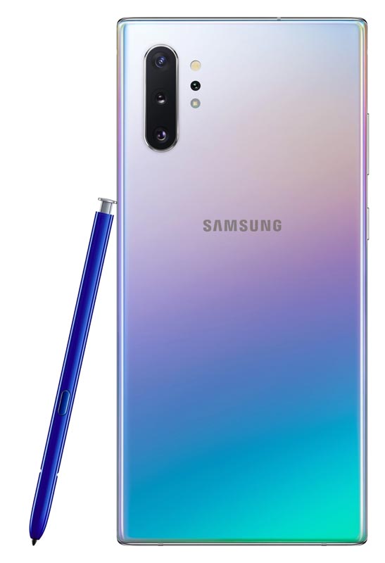 The Aura Glow colour option on the Galaxy Note10+
