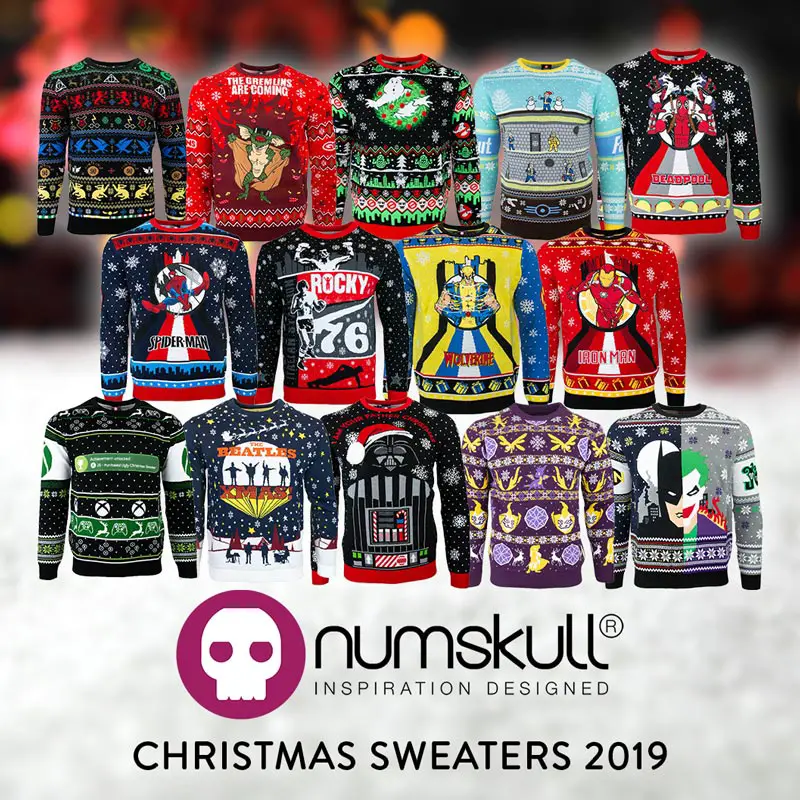 Numskull 2019 Ugly Christmas Sweater collection 