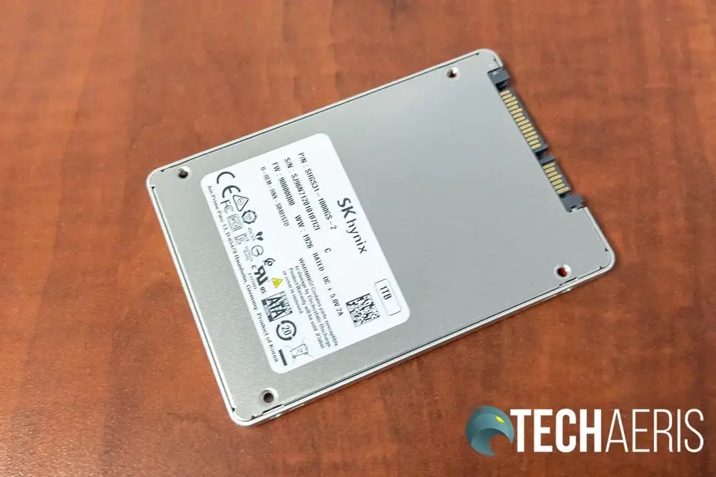 Bottom view of the SK hynix Gold S31 SSD drive