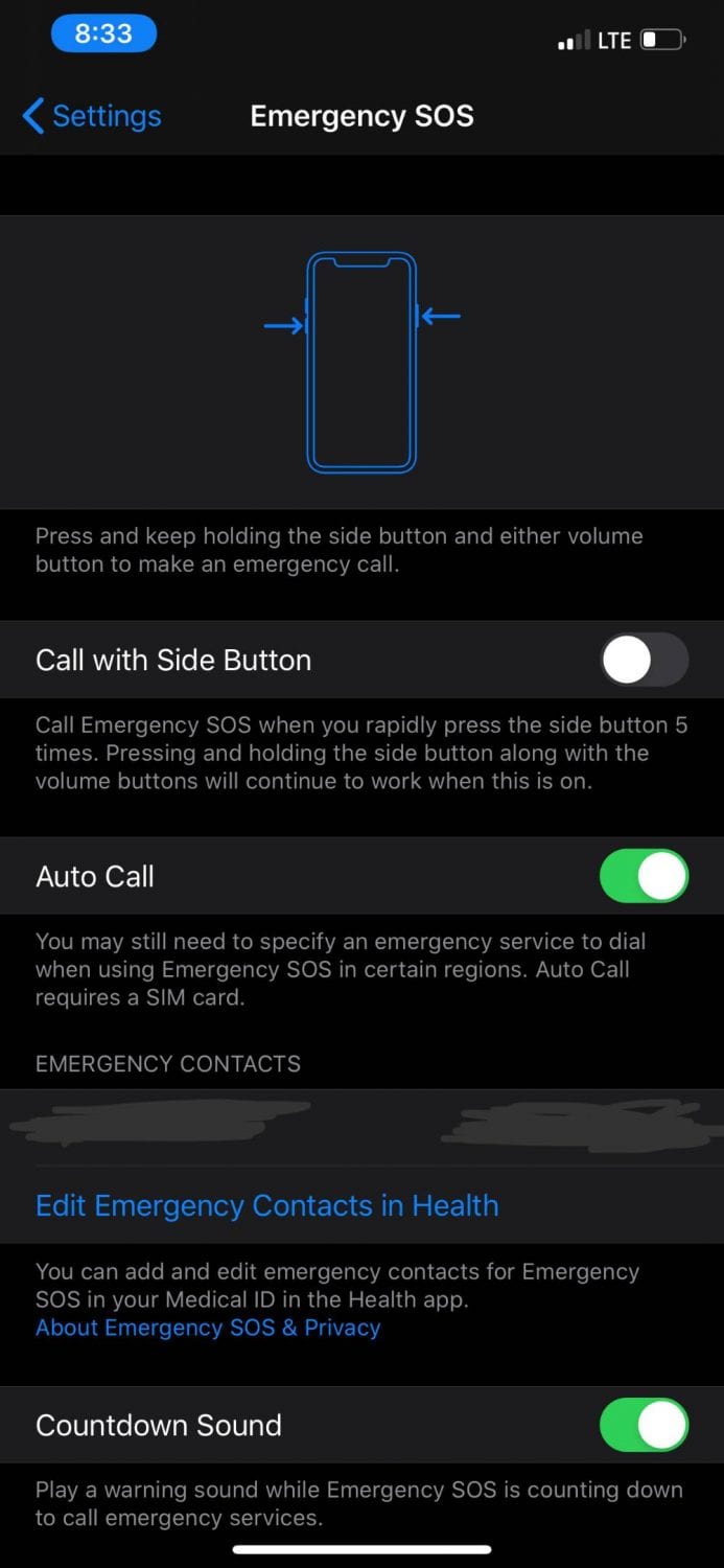 Call with Side Button iPhone