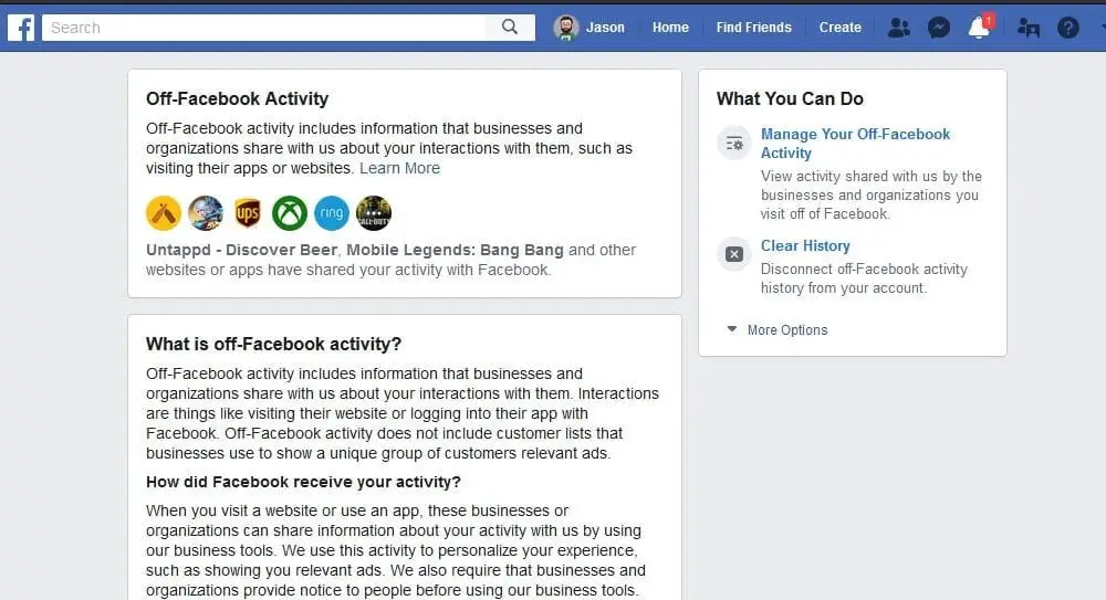 ترسل الجهات الخارجية أنشطة الويب والتطبيقات إلى Facebook، إليك كيفية تعطيل Off-Facebook تتبع النشاط 248