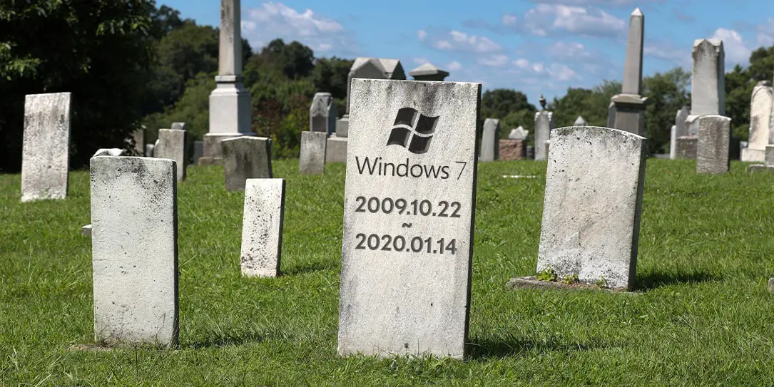 Windows 7 tombstone graveyard