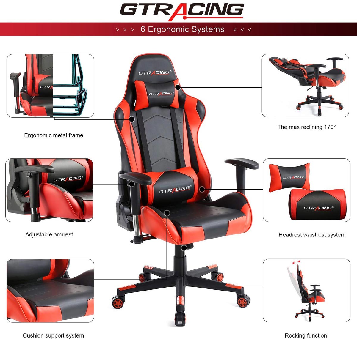 Some features of GTRacing gaming chairs