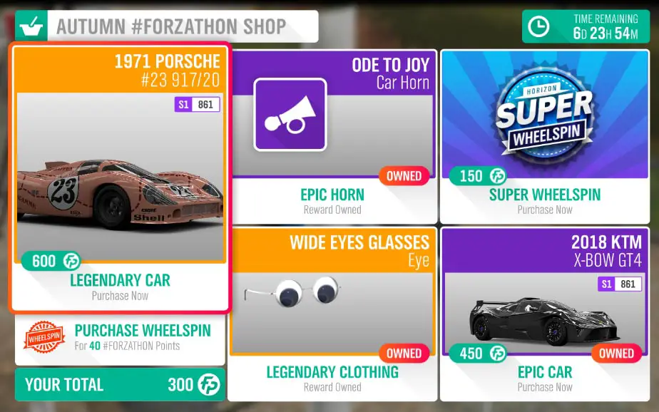 Forza Horizon 4 Autumn #Forzathon Shop March 19-26th