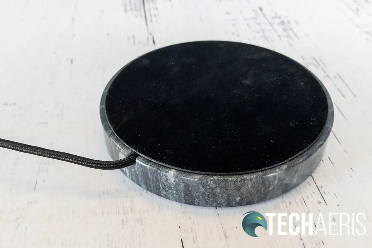 The felt pad on the bottom of the Eggtronic Wireless Charging Stone
