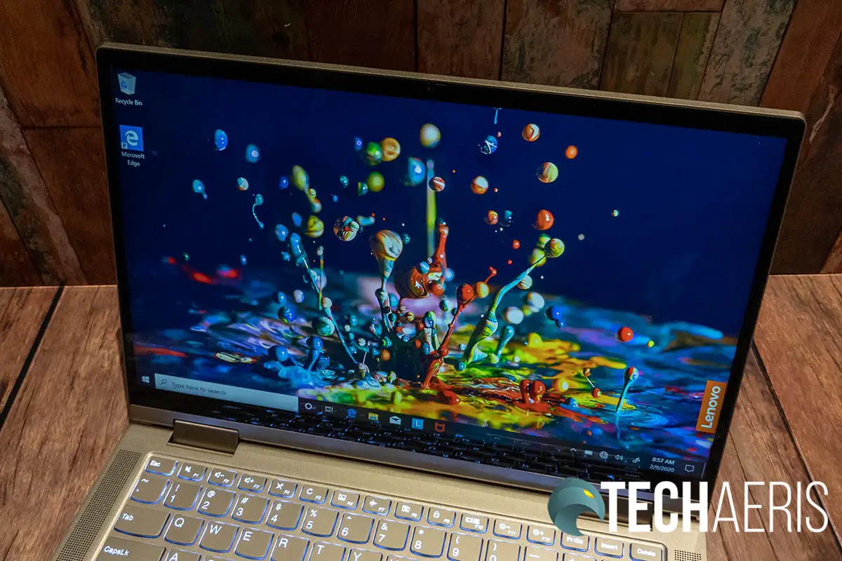 The display on the 14-inch Lenovo YOGA C740 2-in-1 laptop