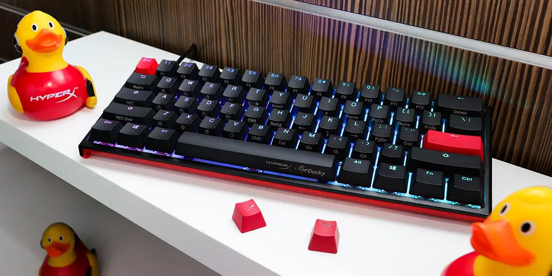 HyperX x Ducky One 2 Mini limited edition mechanical keyboard with rubber ducks