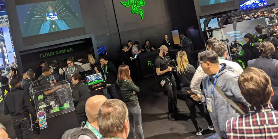 The Razer booth at CES 2020 in Las Vegas, NV, USA