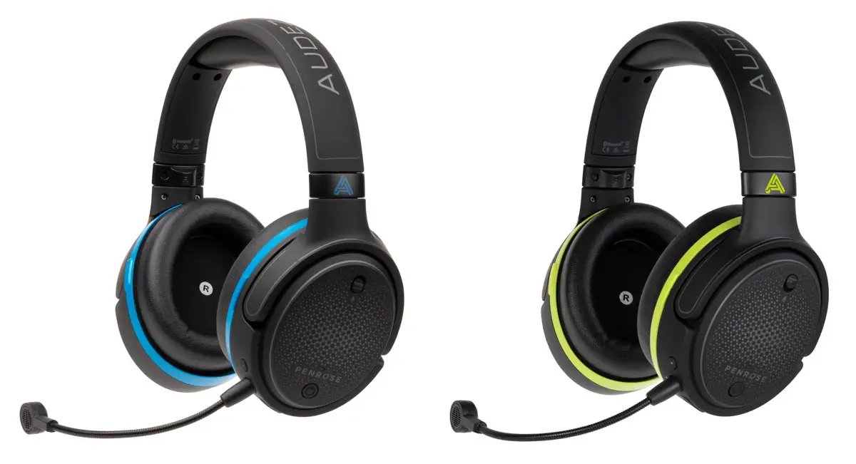 The Audeze Penrose (left) and Penrose X wireless gaming headsets
