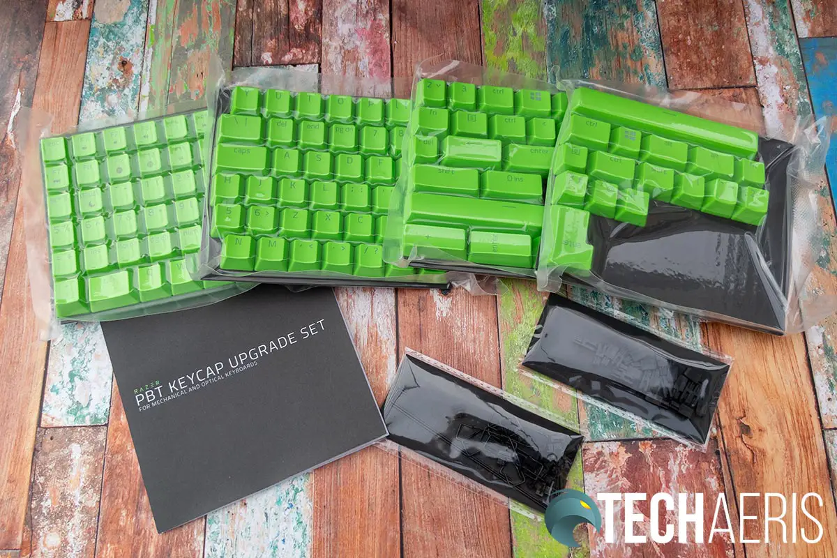 What's included with the Razer PBT Keycap Upgrade Set
