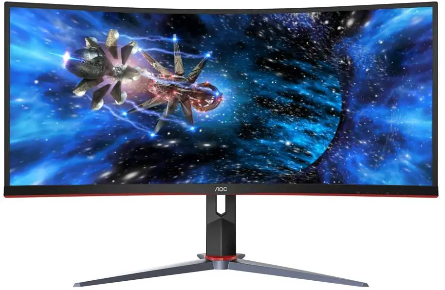 The AOC CU34G2X 34" curved frameless gaming monitor
