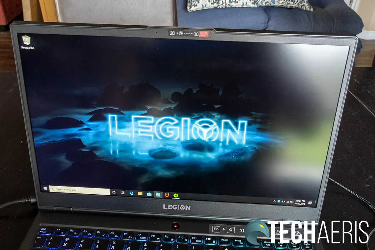 The display on the Lenovo Legion 5