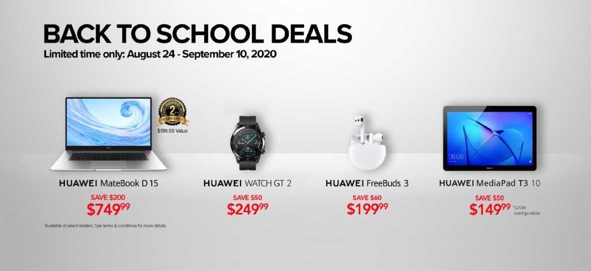 Huawei Canada Back to School sale